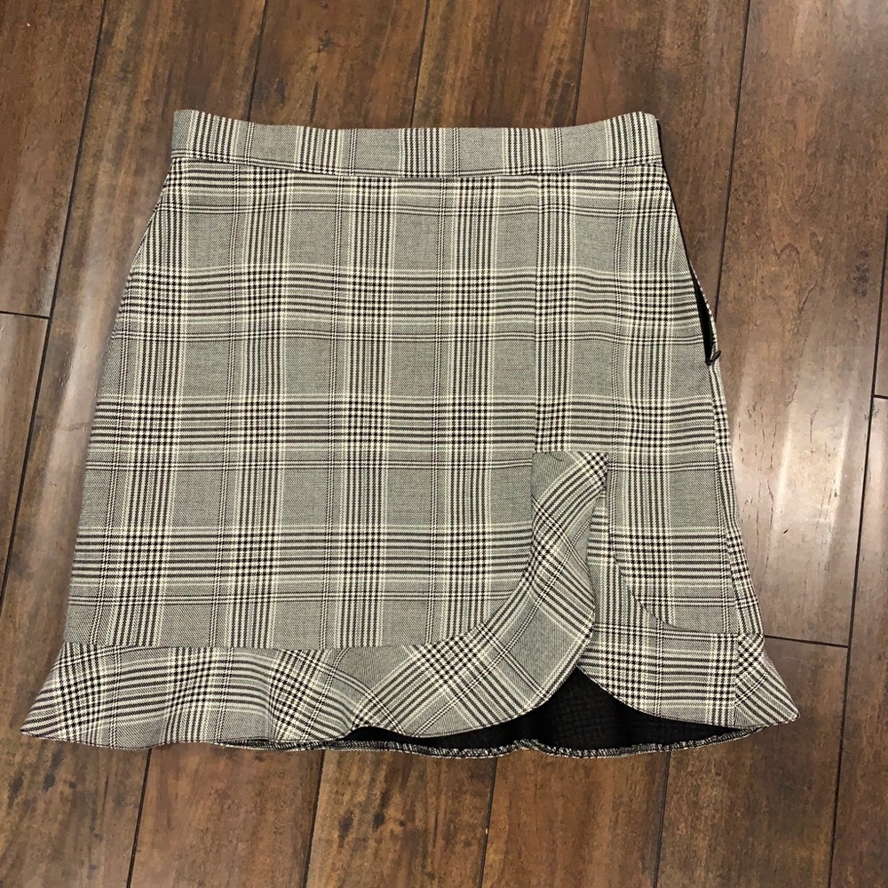 Zara plaid mini skirt